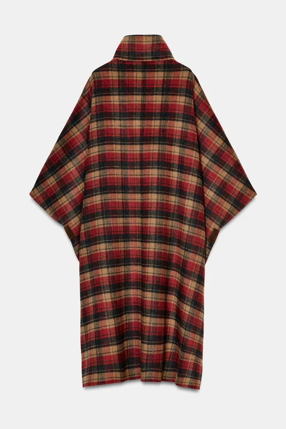 НАКИДКА В КЛЕТКУ ИЗ ШЕРСТИ, ZW COLLECTION, ЛИМИТИРОВАННАЯ СЕРИЯ