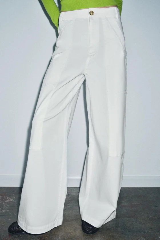 БРЮКИ WIDE-LEG ИЗ ХЛОПКА — ZW COLLECTION