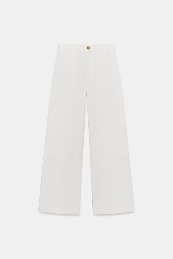 БРЮКИ WIDE-LEG ИЗ ХЛОПКА — ZW COLLECTION