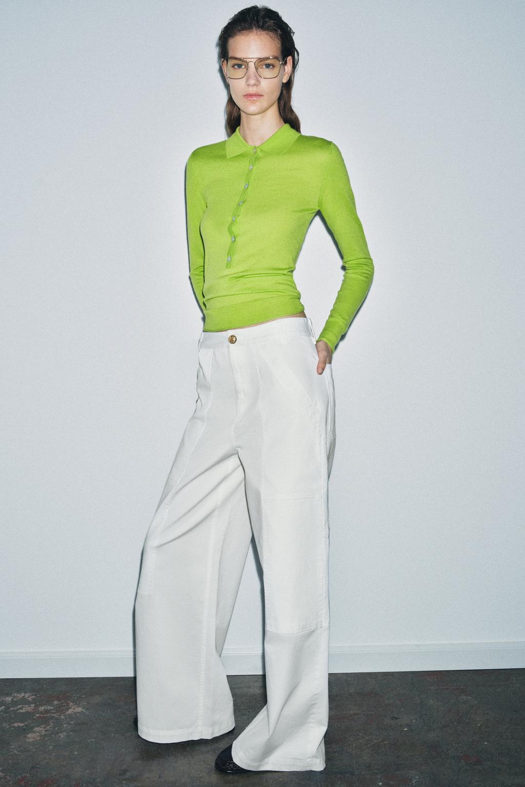 БРЮКИ WIDE-LEG ИЗ ХЛОПКА — ZW COLLECTION