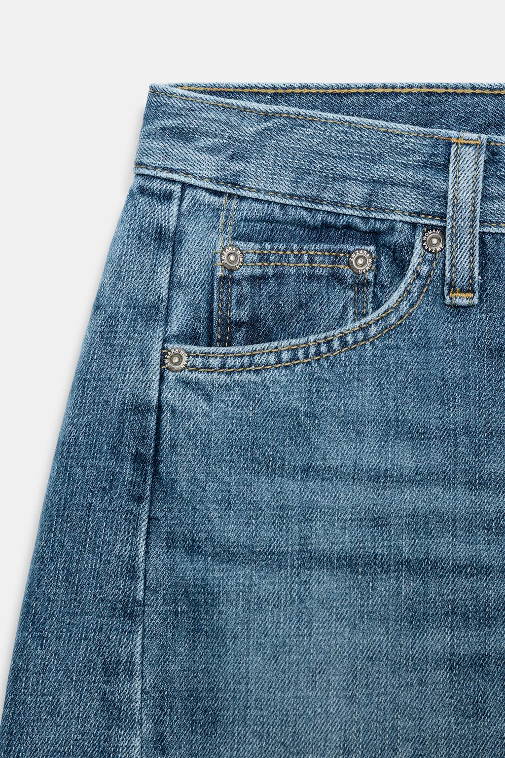 УКОРОЧЕННЫЕ ДЖИНСЫ RELAXED СО СРЕДНЕЙ ПОСАДКОЙ — ZW COLLECTION