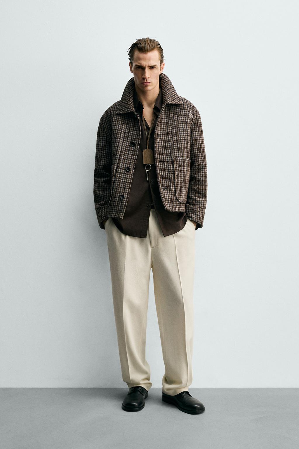 КУРТКА В КЛЕТКУ С КАРМАНАМИ