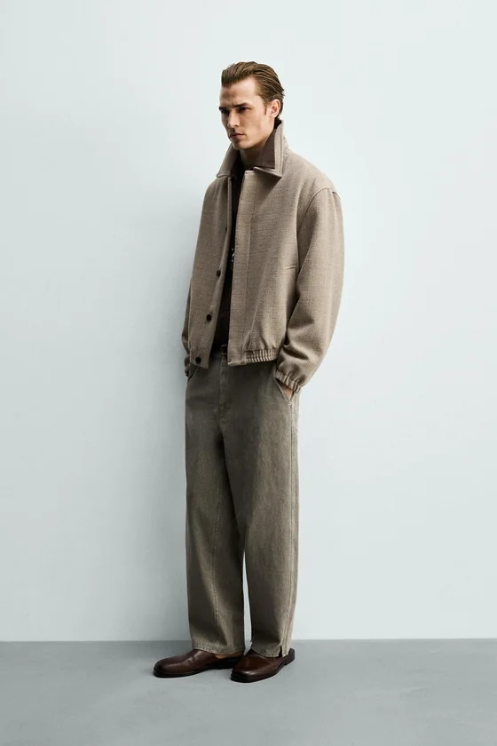 КУРТКА REGULAR FIT С РЕЛЬЕФНОЙ ТКАНЬЮ