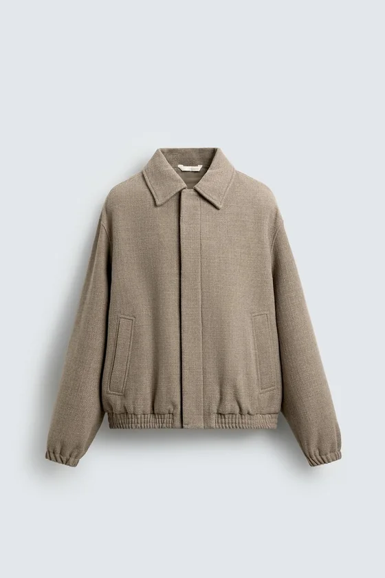 КУРТКА REGULAR FIT С РЕЛЬЕФНОЙ ТКАНЬЮ