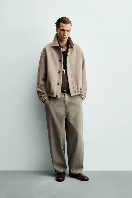 КУРТКА REGULAR FIT С РЕЛЬЕФНОЙ ТКАНЬЮ