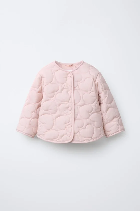 СТЕГАНАЯ КУРТКА С СЕРДЦАМИ WATER REPELLENT