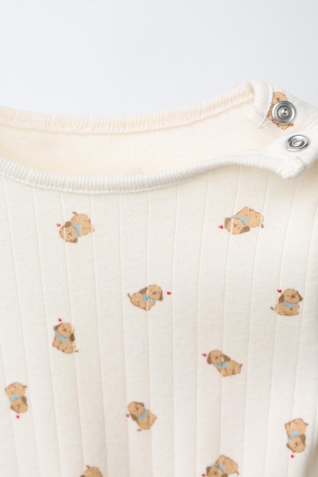 КОМПЛЕКТ ИЗ КУРТКИ, БОДИ И ЛЕГГИНСОВ С ПРИНТОМ «СОБАКИ»