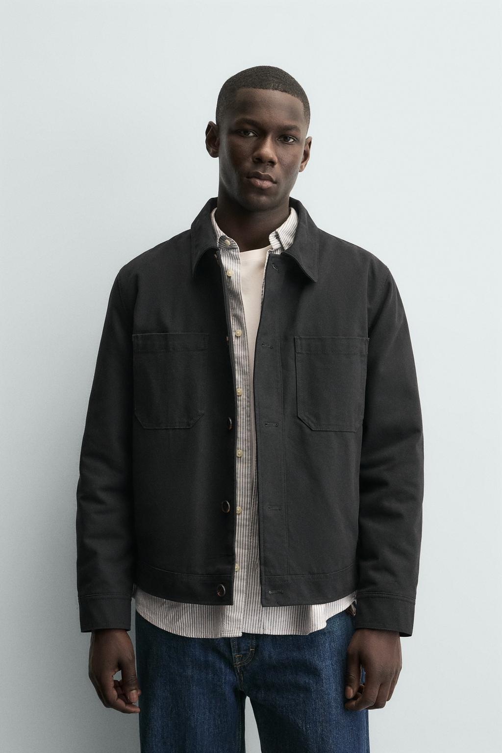 СТЕГАНАЯ КУРТКА-РУБАШКА С КАРМАНАМИ