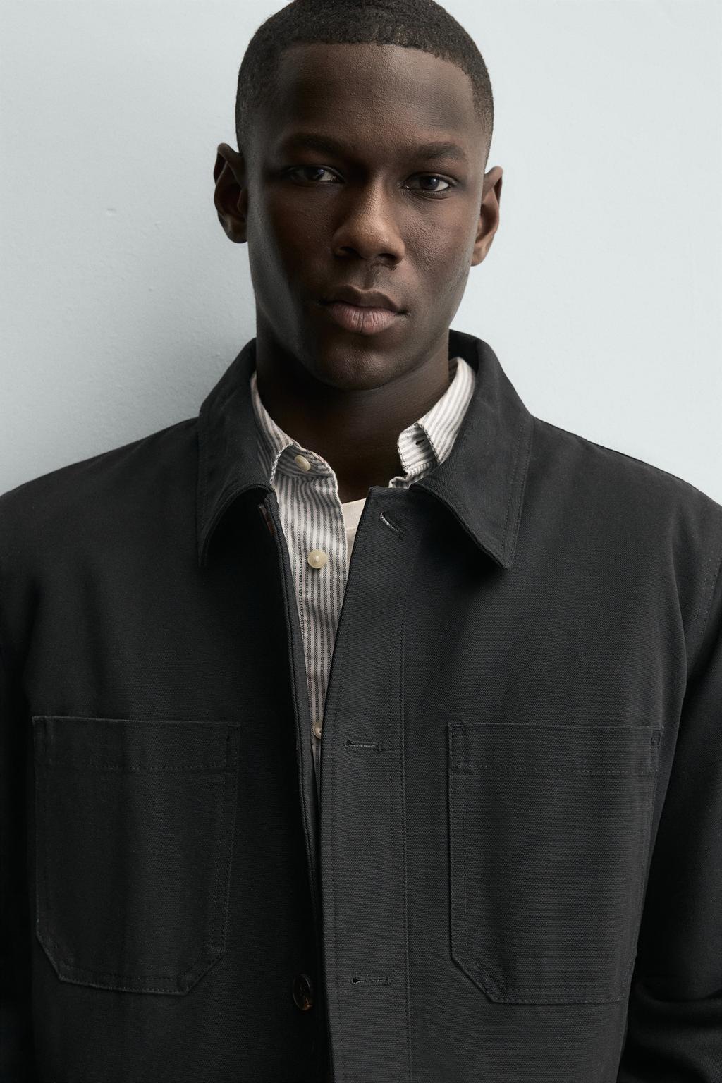 СТЕГАНАЯ КУРТКА-РУБАШКА С КАРМАНАМИ