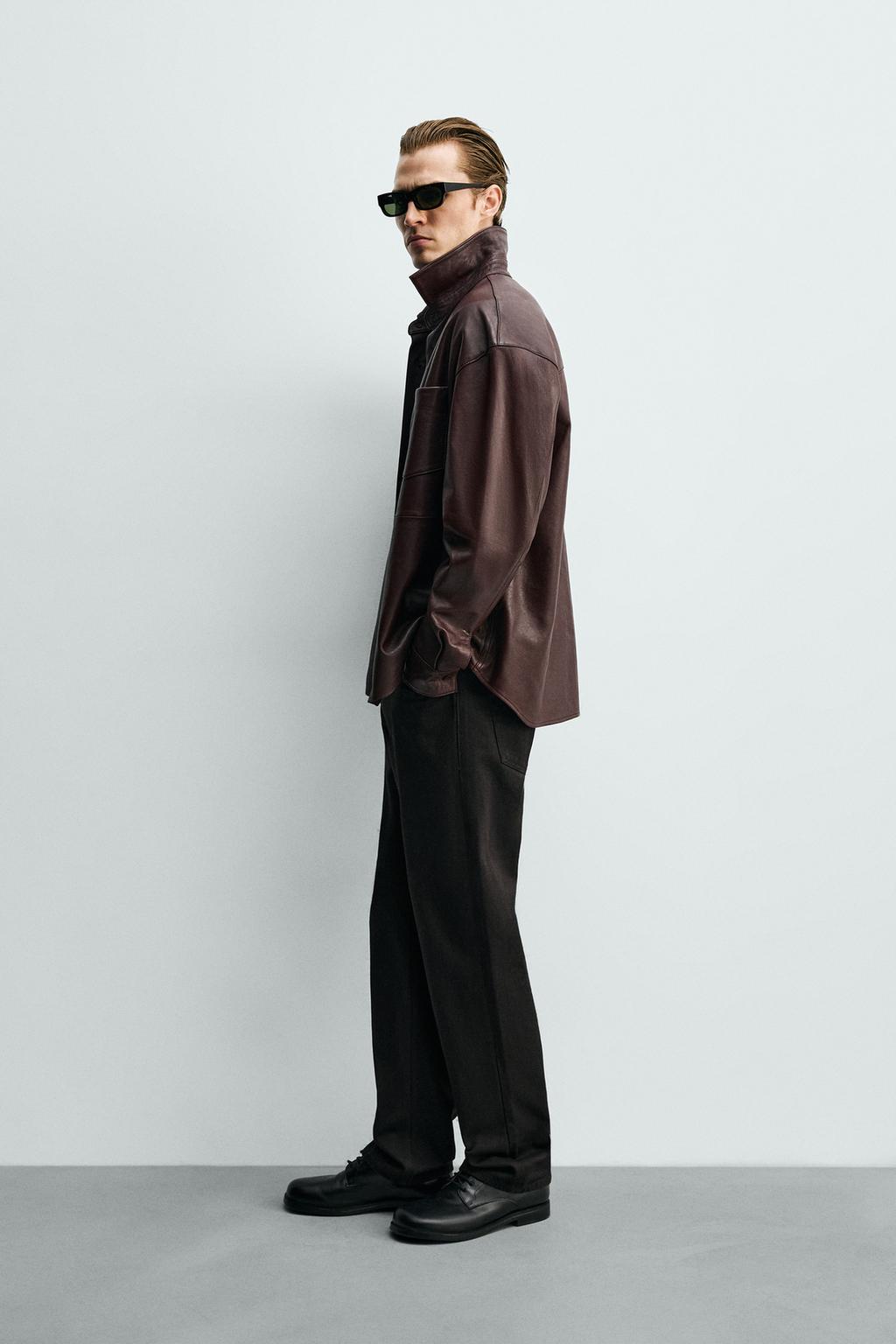 КУРТКА-РУБАШКА ИЗ КОЖИ