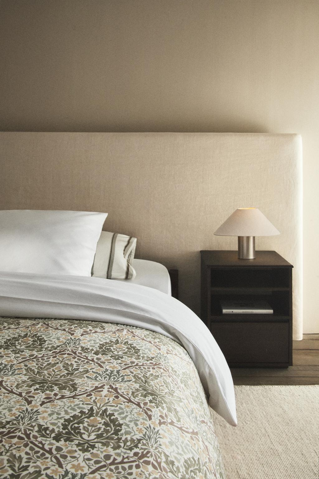 Покрывало из хлопка с сатиновой отделкой morris & co. leaves