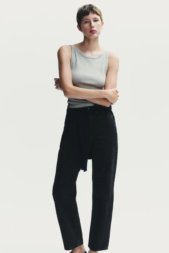 ДЖИНСЫ TRF MOM FIT С ВЫСОКОЙ ПОСАДКОЙ
