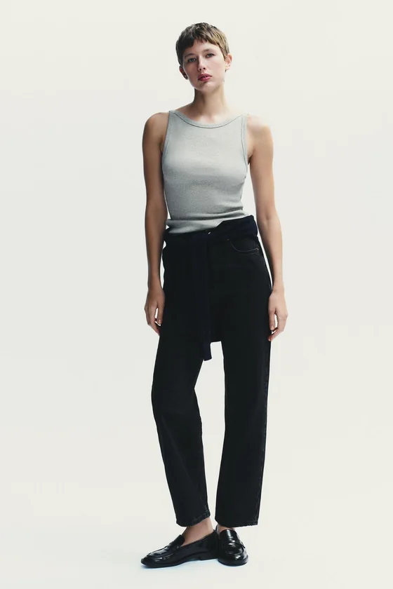 ДЖИНСЫ TRF MOM FIT С ВЫСОКОЙ ПОСАДКОЙ