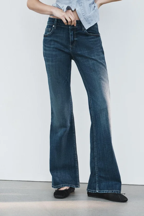 ДЖИНСЫ TRF BOOTCUT С НИЗКОЙ ПОСАДКОЙ