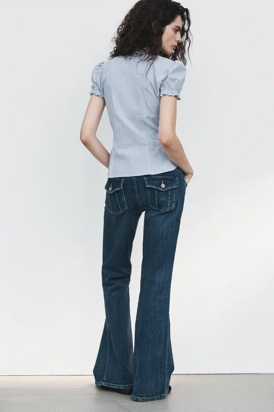 ДЖИНСЫ TRF BOOTCUT С НИЗКОЙ ПОСАДКОЙ