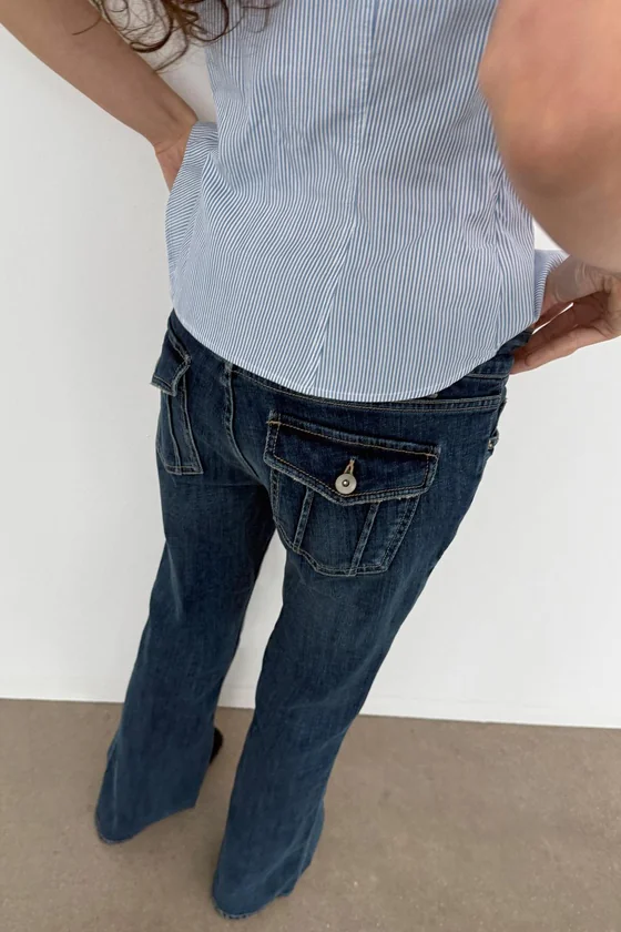 ДЖИНСЫ TRF BOOTCUT С НИЗКОЙ ПОСАДКОЙ