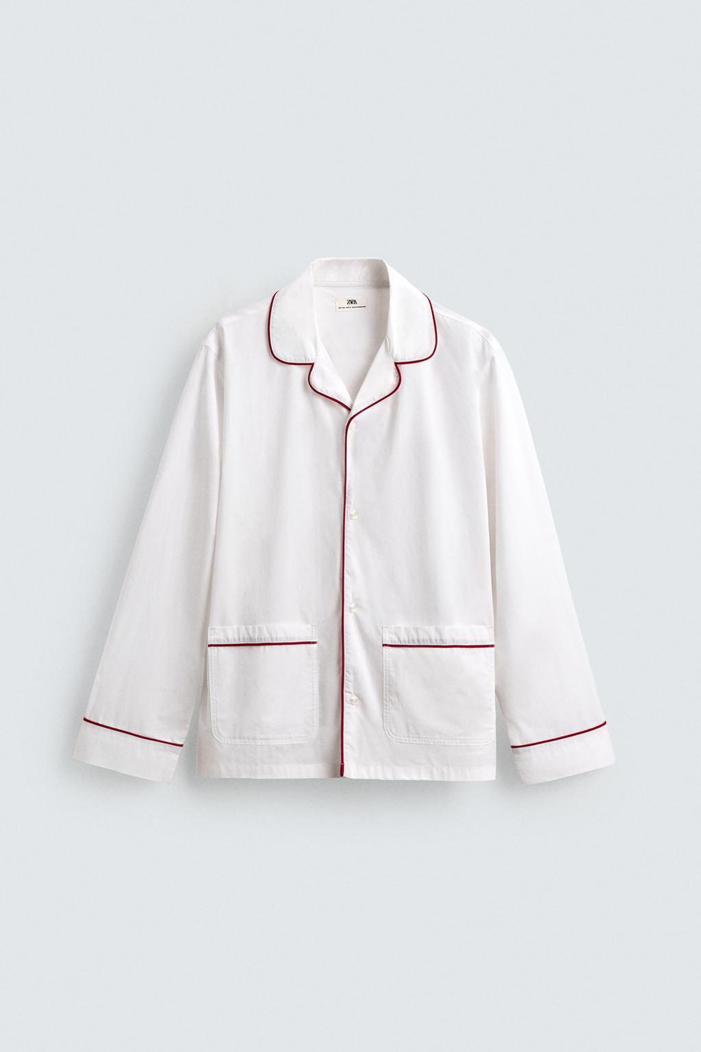 КОМПЛЕКТ ПИЖАМЫ С КОНТРАСТНОЙ ОТДЕЛКОЙ