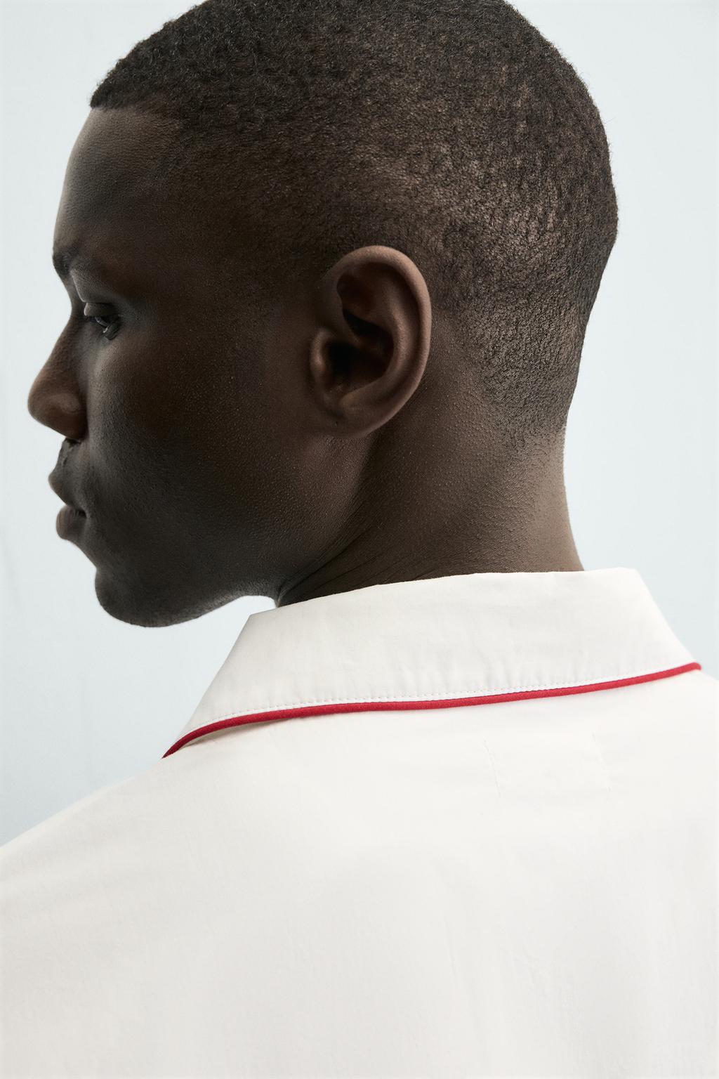 КОМПЛЕКТ ПИЖАМЫ С КОНТРАСТНОЙ ОТДЕЛКОЙ