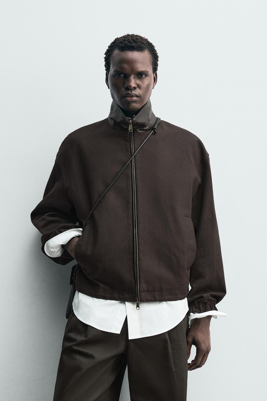 КУРТКА С КОМБИНИРОВАННЫМ ВОРОТНИКОМ