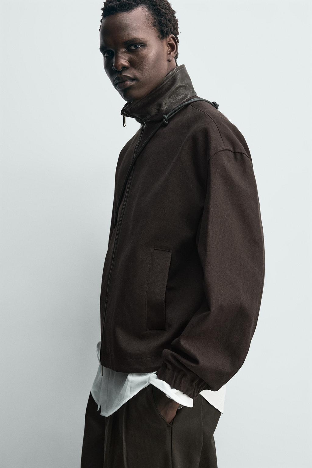 КУРТКА С КОМБИНИРОВАННЫМ ВОРОТНИКОМ