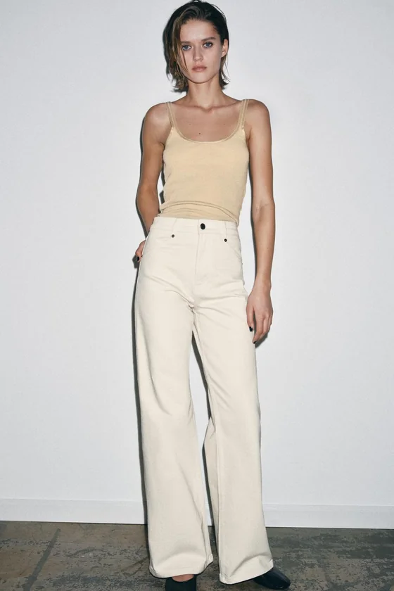 ДЖИНСЫ WIDE LEG С ВЫСОКОЙ ПОСАДКОЙ — ZW COLLECTION