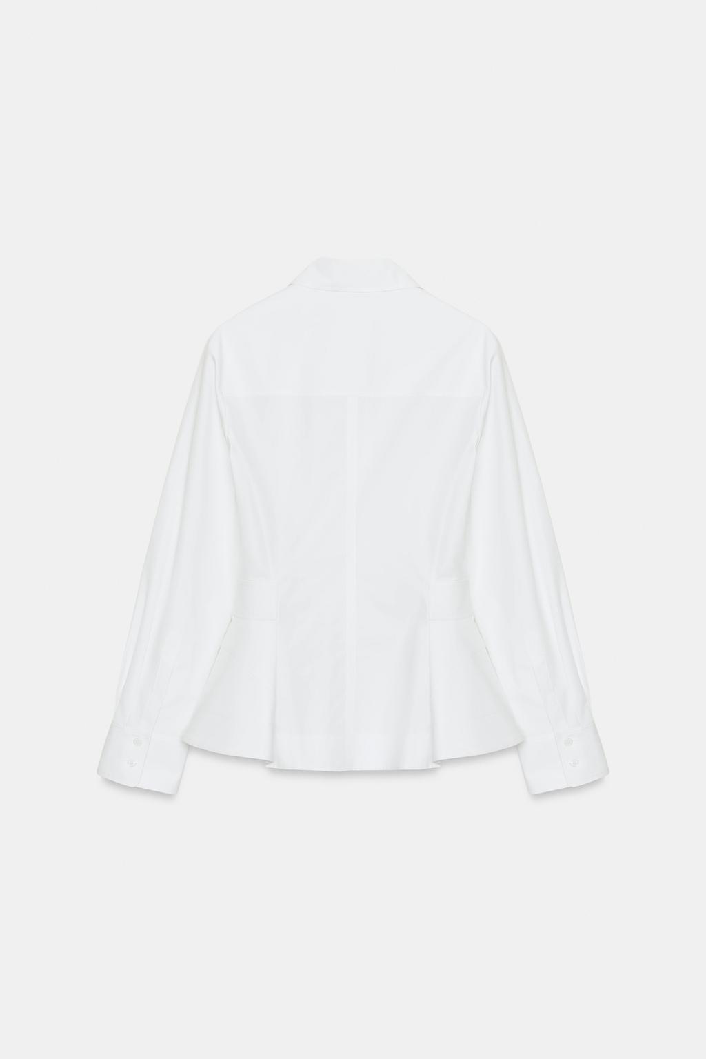 РУБАШКА ИЗ ПОПЛИНА С БАСКОЙ — ZW COLLECTION