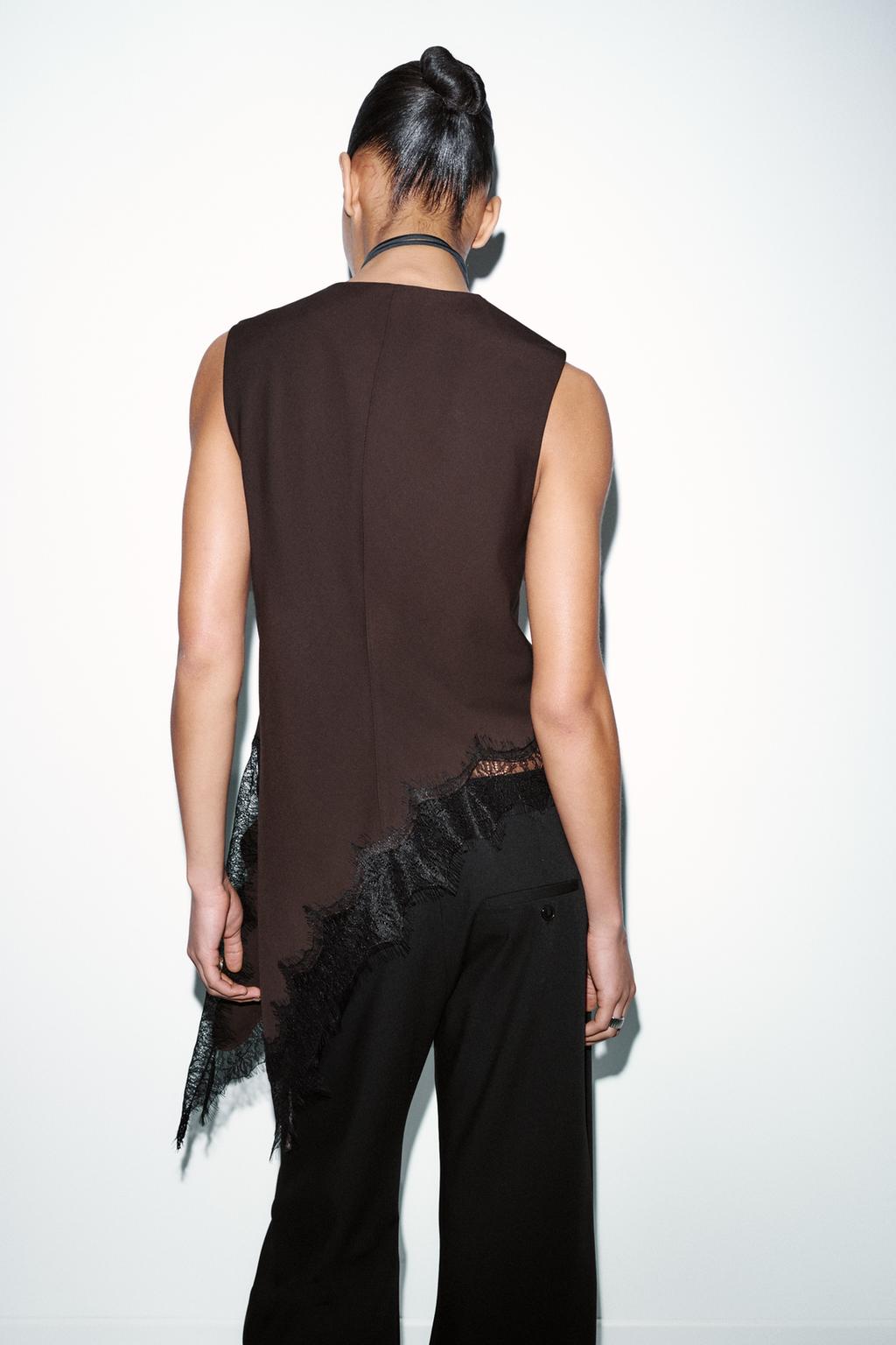 ТОП АСИММЕТРИЧНОГО КРОЯ С КРУЖЕВОМ