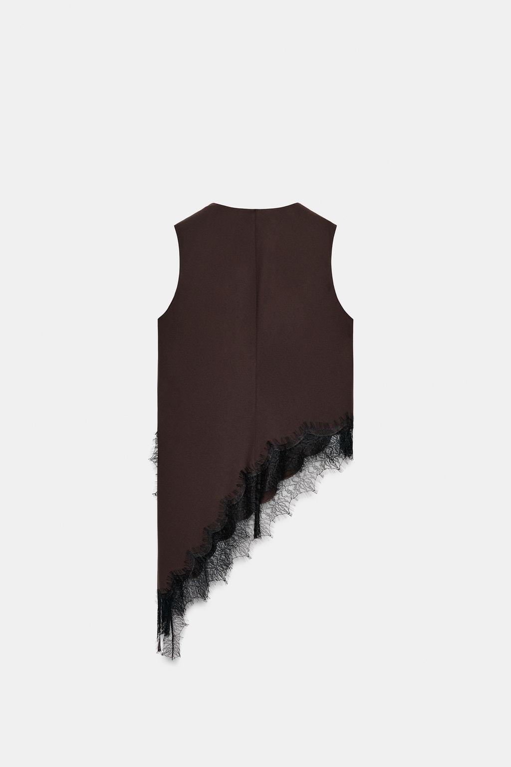 ТОП АСИММЕТРИЧНОГО КРОЯ С КРУЖЕВОМ