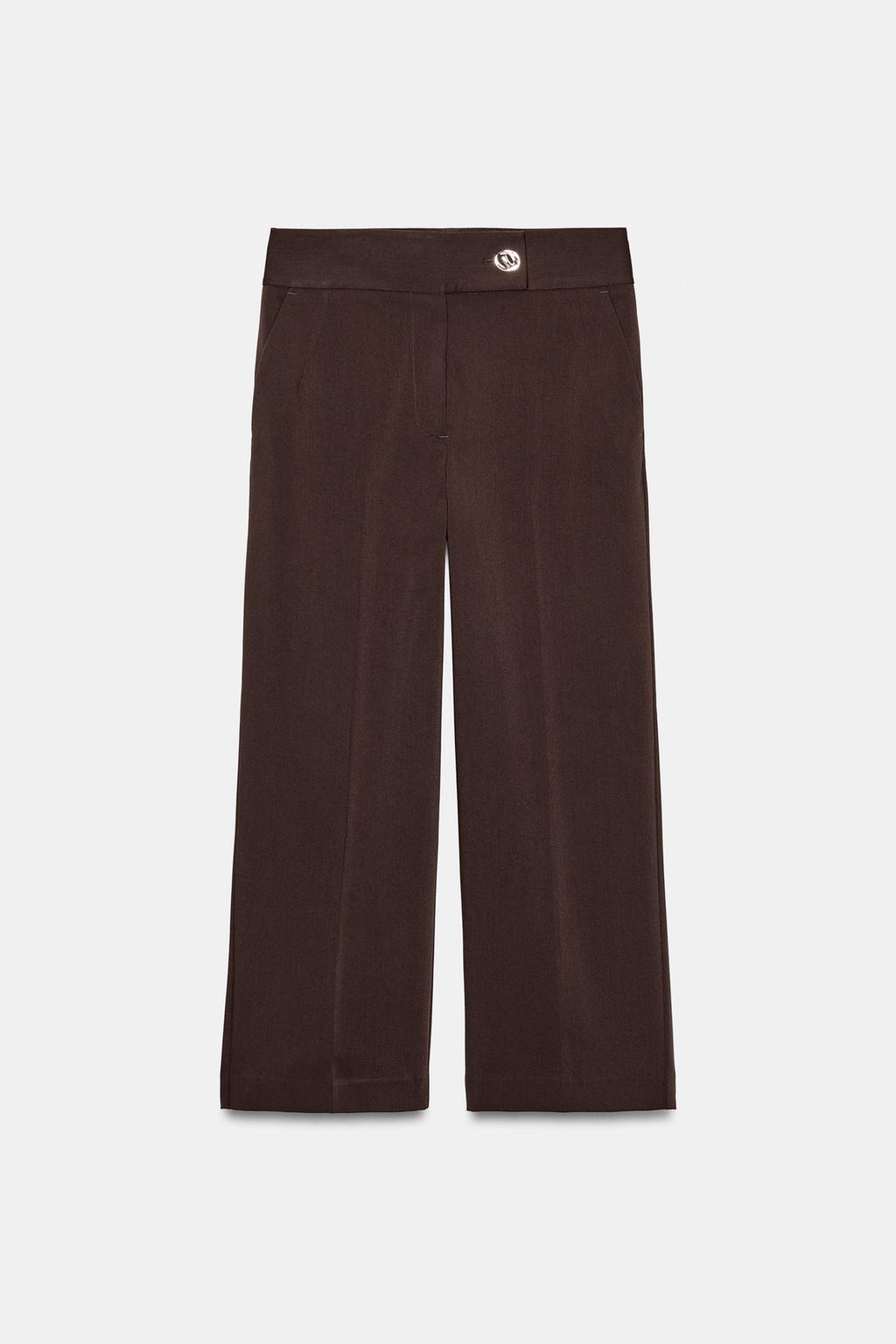 БРЮКИ ПРЯМОГО КРОЯ С ВЫСОКОЙ ПОСАДКОЙ