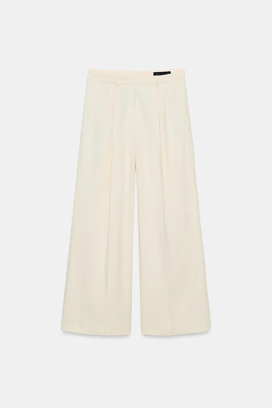 БРЮКИ WIDE-LEG С ЗАЩИПАМИ — ZW COLLECTION