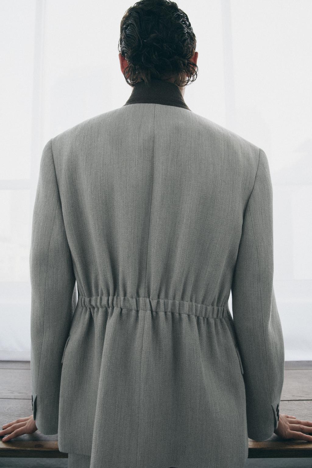 БЛЕЙЗЕР С КОНТРАСТНЫМ ВОРОТНИКОМ — ZW COLLECTION