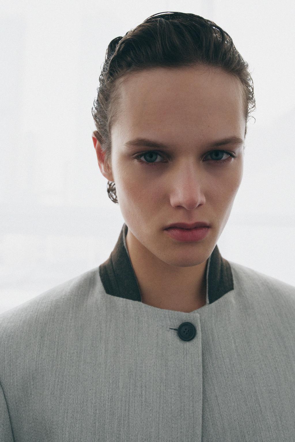 БЛЕЙЗЕР С КОНТРАСТНЫМ ВОРОТНИКОМ — ZW COLLECTION