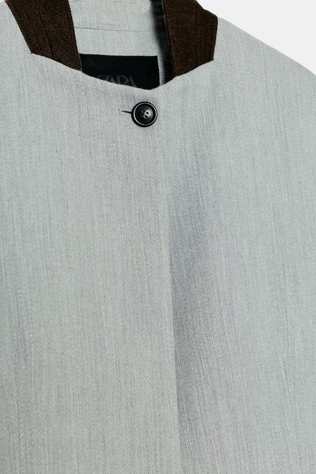 БЛЕЙЗЕР С КОНТРАСТНЫМ ВОРОТНИКОМ — ZW COLLECTION