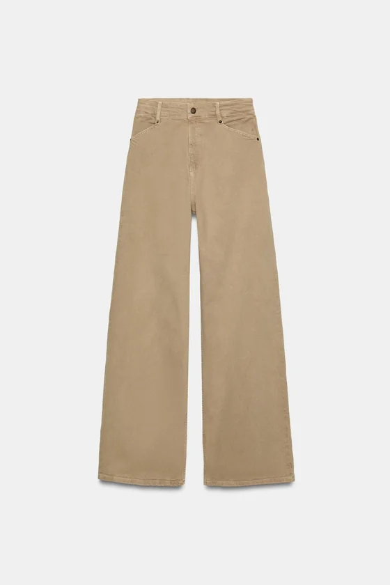 ДЖИНСЫ WIDE LEG С ВЫСОКОЙ ПОСАДКОЙ — ZW COLLECTION