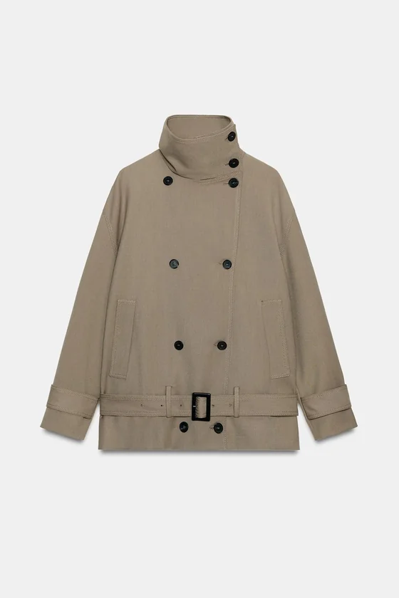 ЖАКЕТ СВОБОДНОГО КРОЯ С ПОЯСОМ — ZW COLLECTION