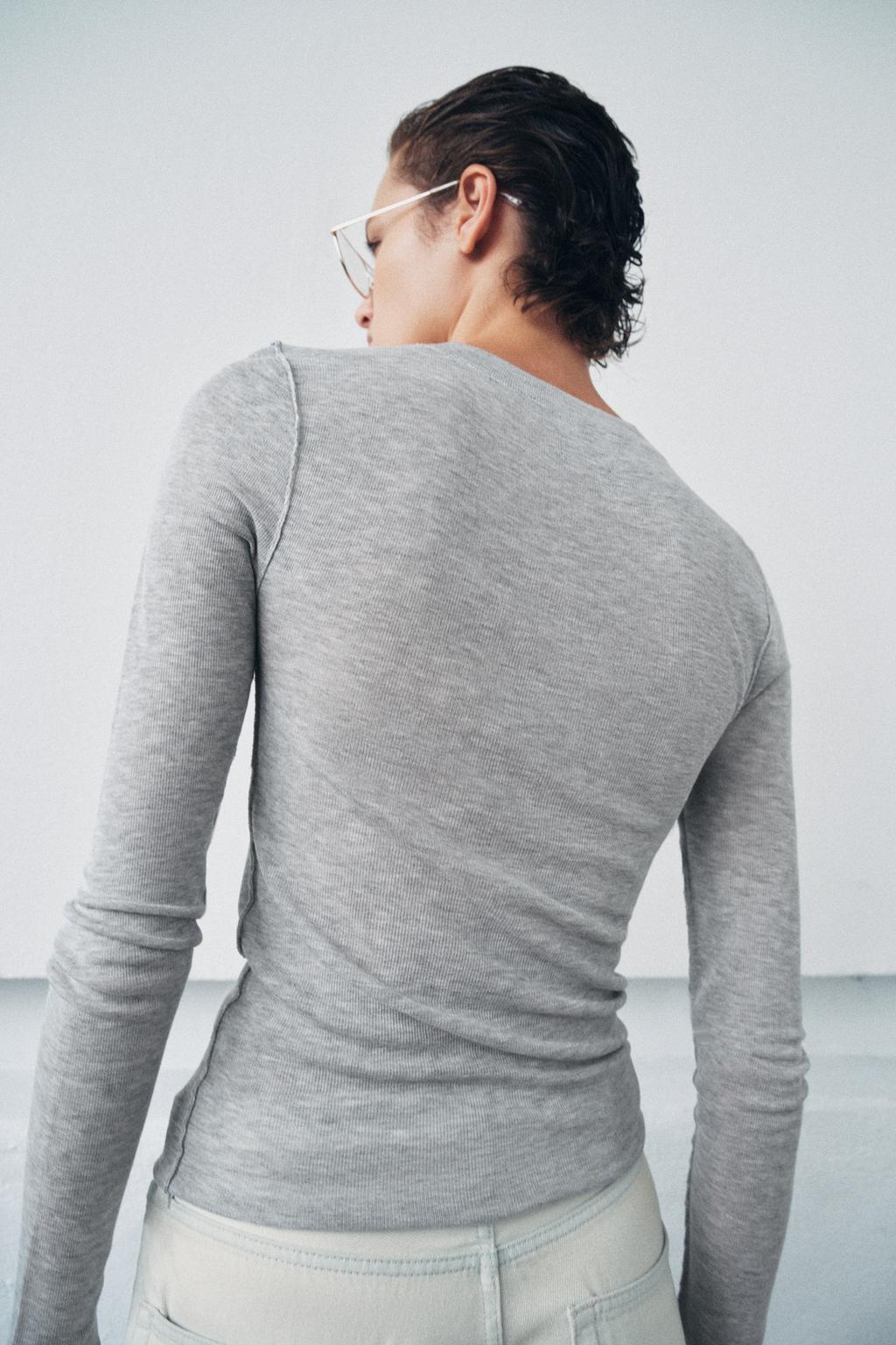 ПОЛУПРОЗРАЧНЫЙ ТРИКОТАЖНЫЙ ТОП