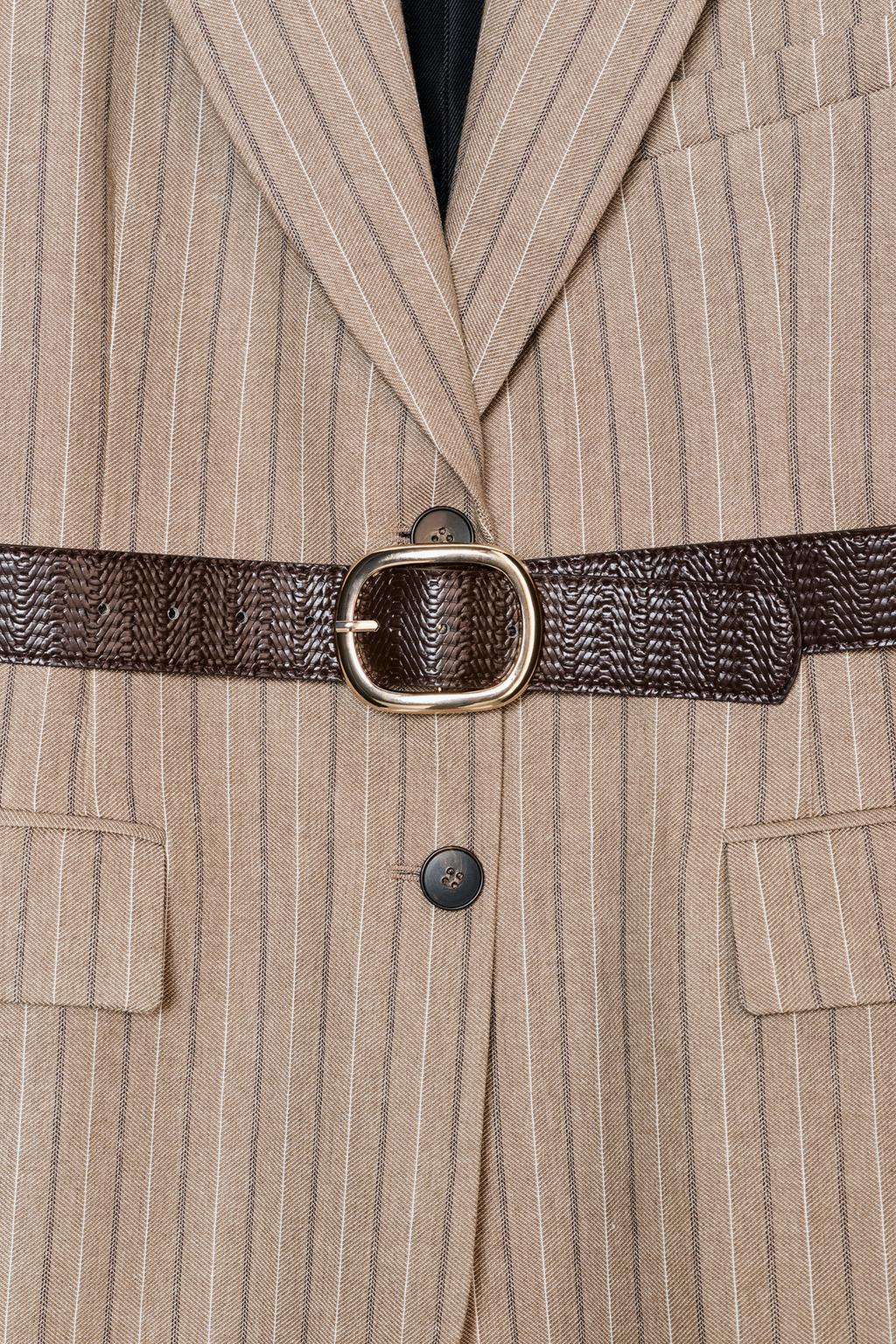 БЛЕЙЗЕР В ЁЛОЧКУ С ПОЯСОМ