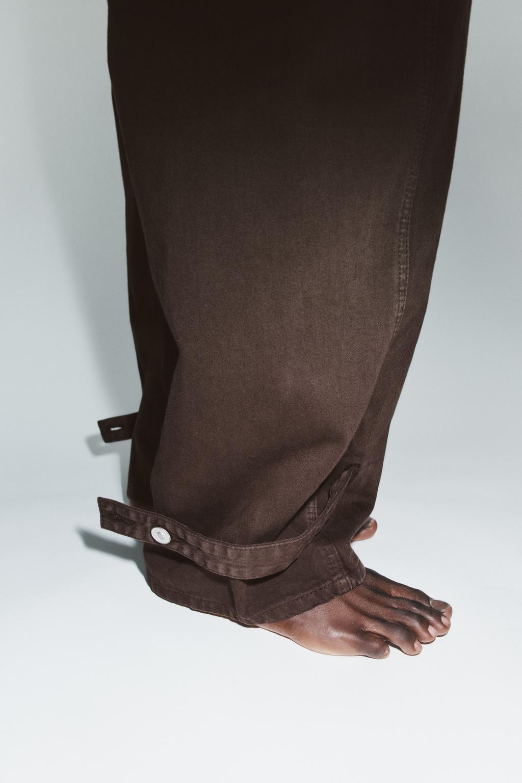 ДЖИНСЫ TRF BALLOON СО СРЕДНЕЙ ПОСАДКОЙ И ШЛЁВКАМИ