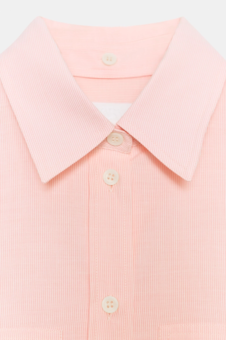 Рубашка в полоску с отстегивающимся воротником коллекции zara woman