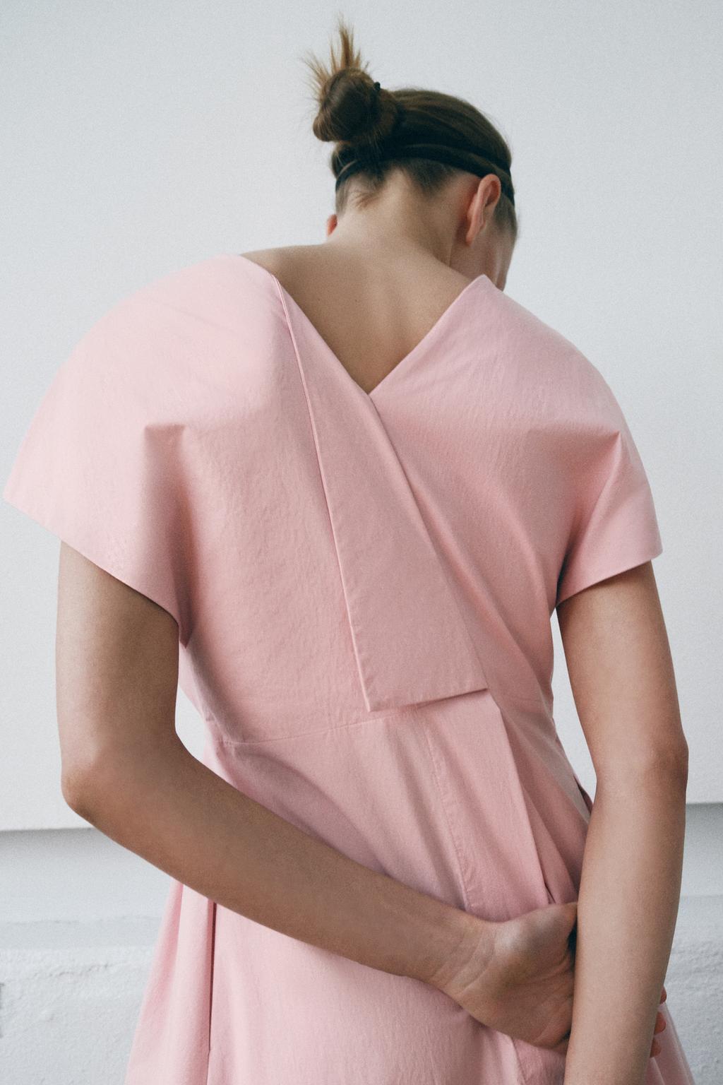 ПЛАТЬЕ ИЗ ПОПЛИНА СО СКЛАДКАМИ — ZW COLLECTION