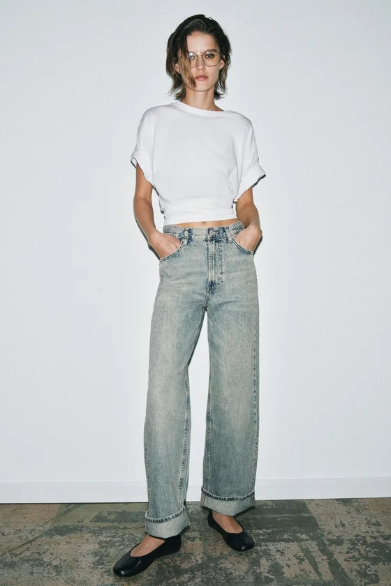 ДЖИНСЫ BAGGY СО СРЕДНЕЙ ПОСАДКОЙ — ZW COLLECTION