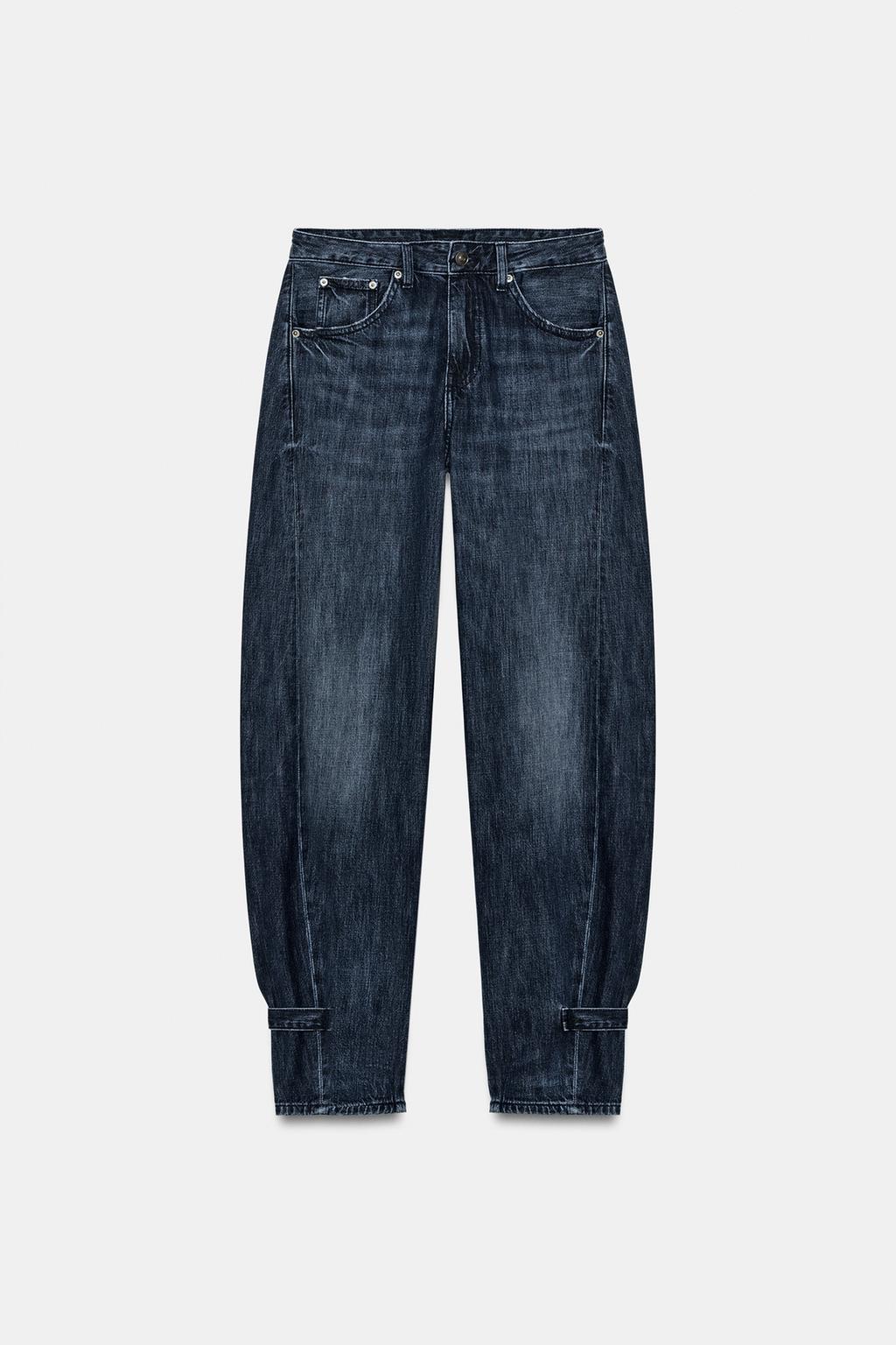 ДЖИНСЫ TRF BALLOON СО СРЕДНЕЙ ПОСАДКОЙ И ШЛЕВКАМИ