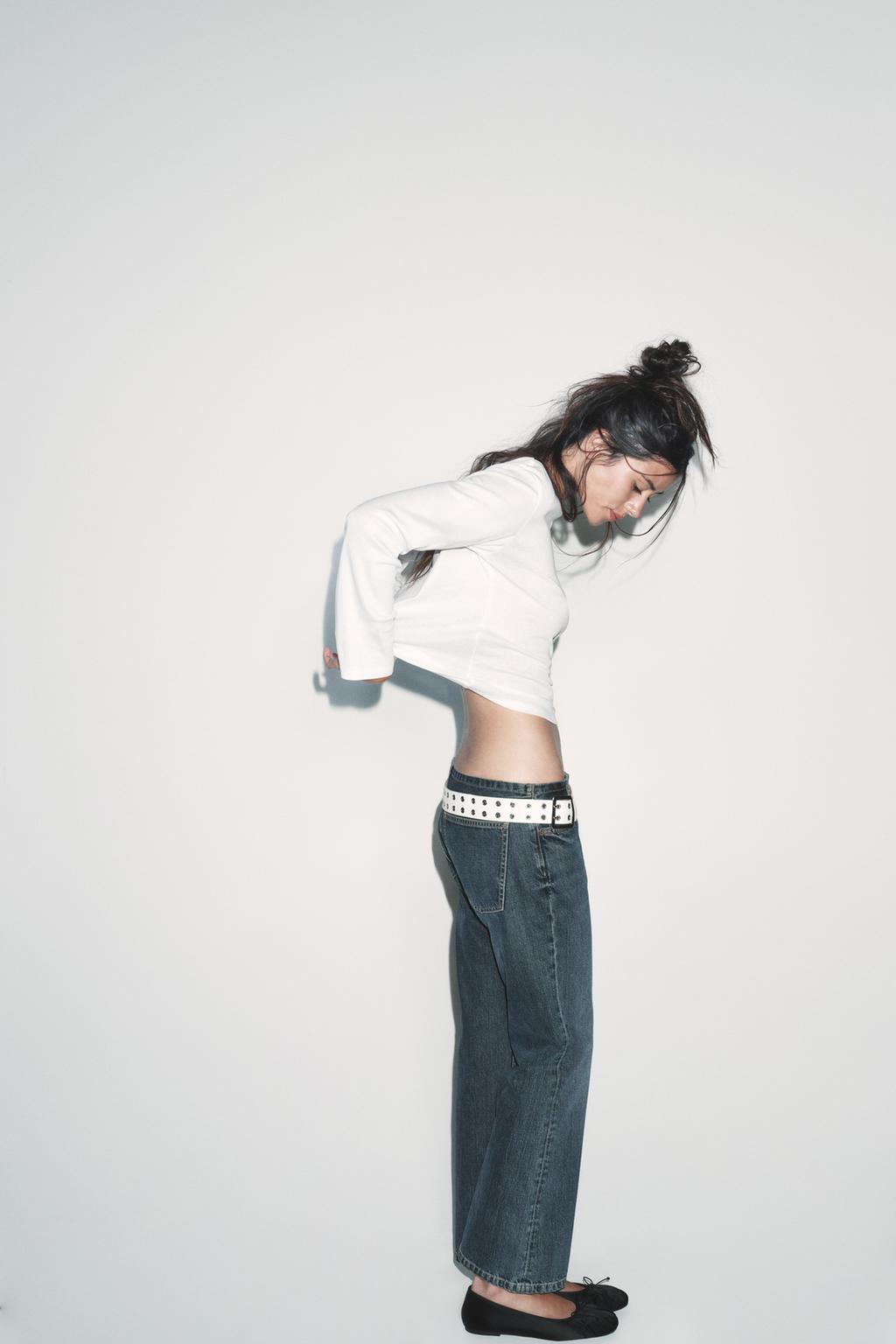 ФУТБОЛКА С ДЛИННЫМИ РУКАВАМИ И ВЫРЕЗОМ «ЛОДОЧКА»