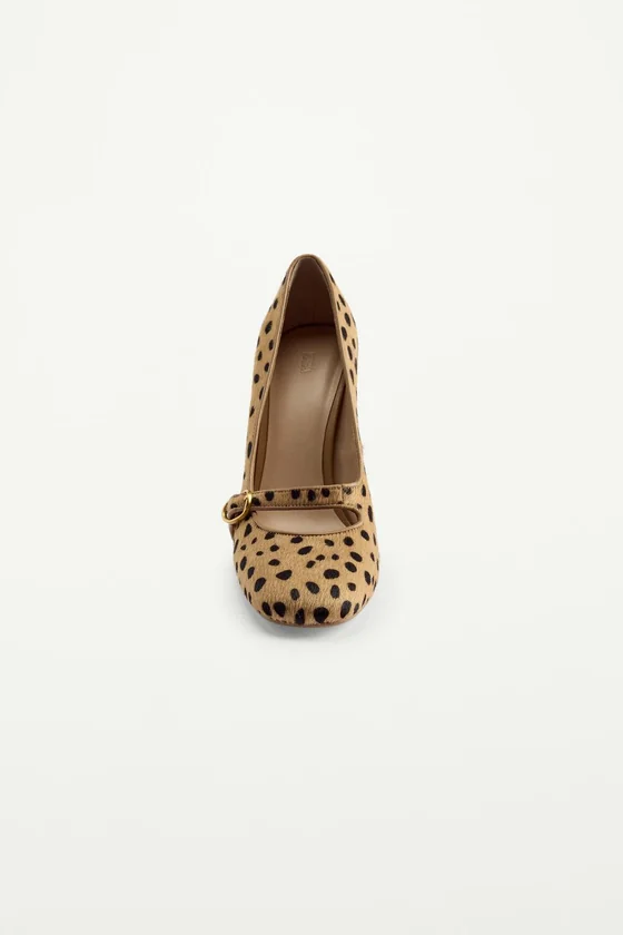 Туфли на каблуке с животным принтом - вещь zara woman