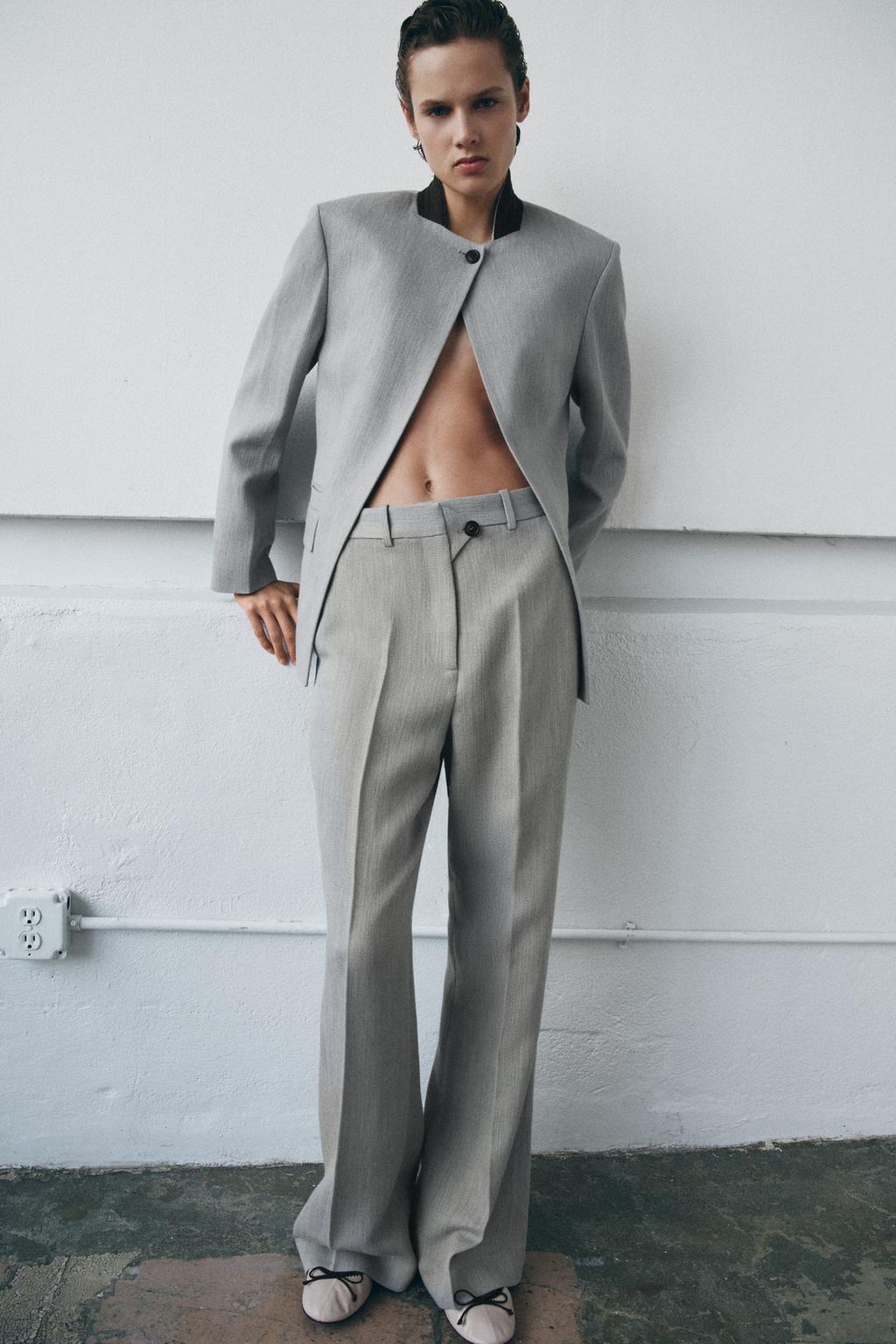 РАСКЛЕШЕННЫЕ БРЮКИ СТРУКТУРНЫЕ ZW COLLECTION