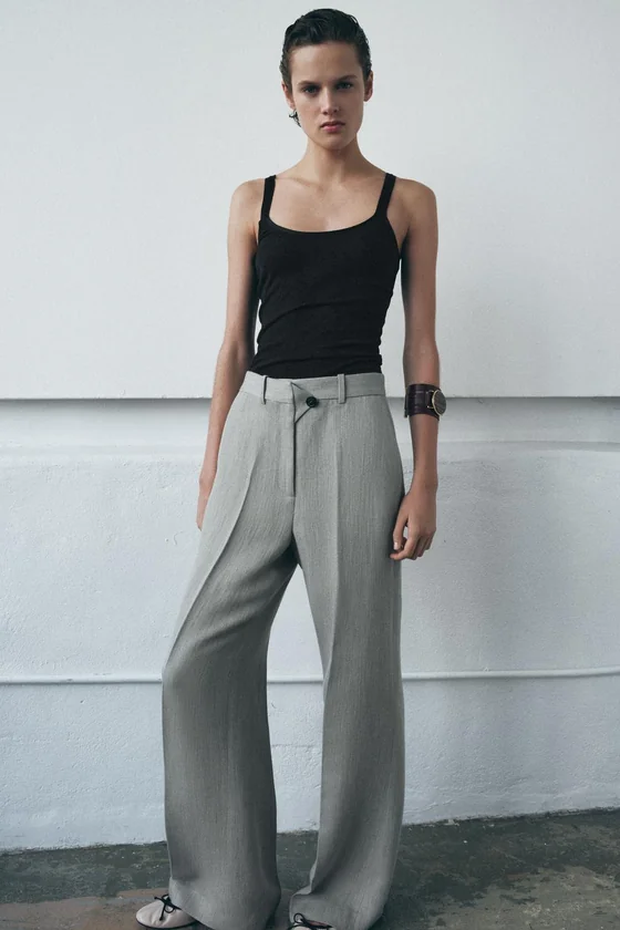 РАСКЛЕШЕННЫЕ БРЮКИ СТРУКТУРНЫЕ ZW COLLECTION