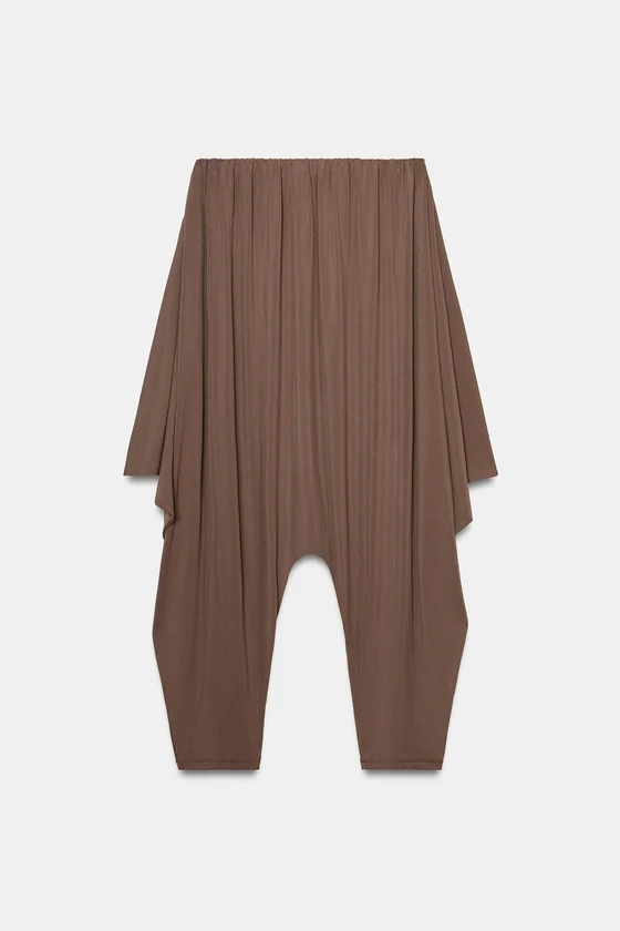 АCИММЕТРИЧНЫЕ БРЮКИ BAGGY ИЗ СТРУЯЩЕЙСЯ ТКАНИ