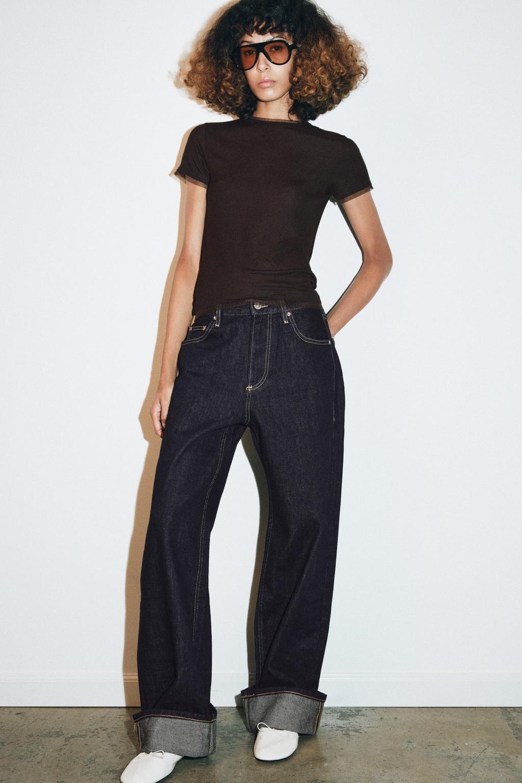 ФУТБОЛКА КОМБИНИРОВАННАЯ С ТЮЛЕМ