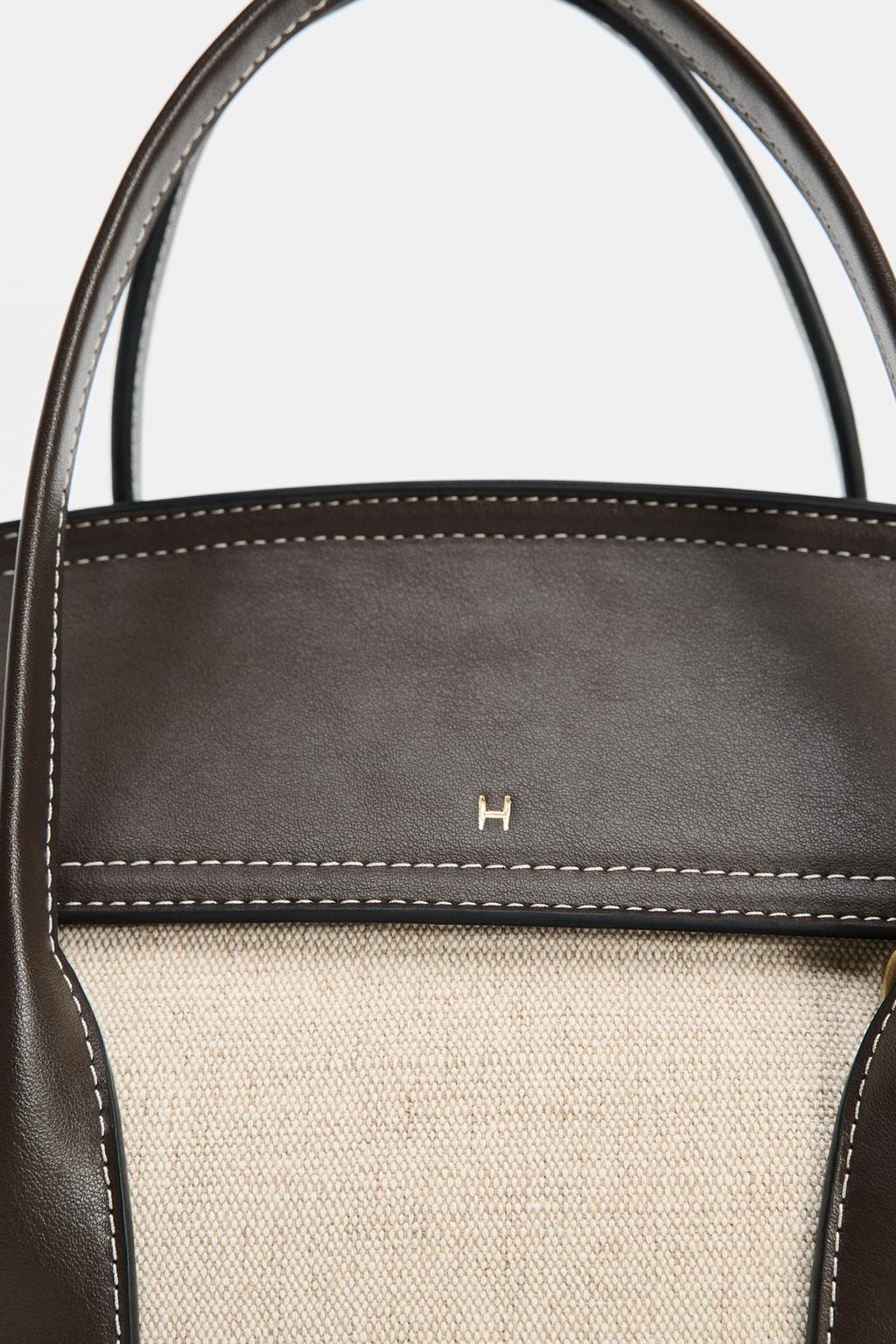 Сумка городская в сочетании материалов