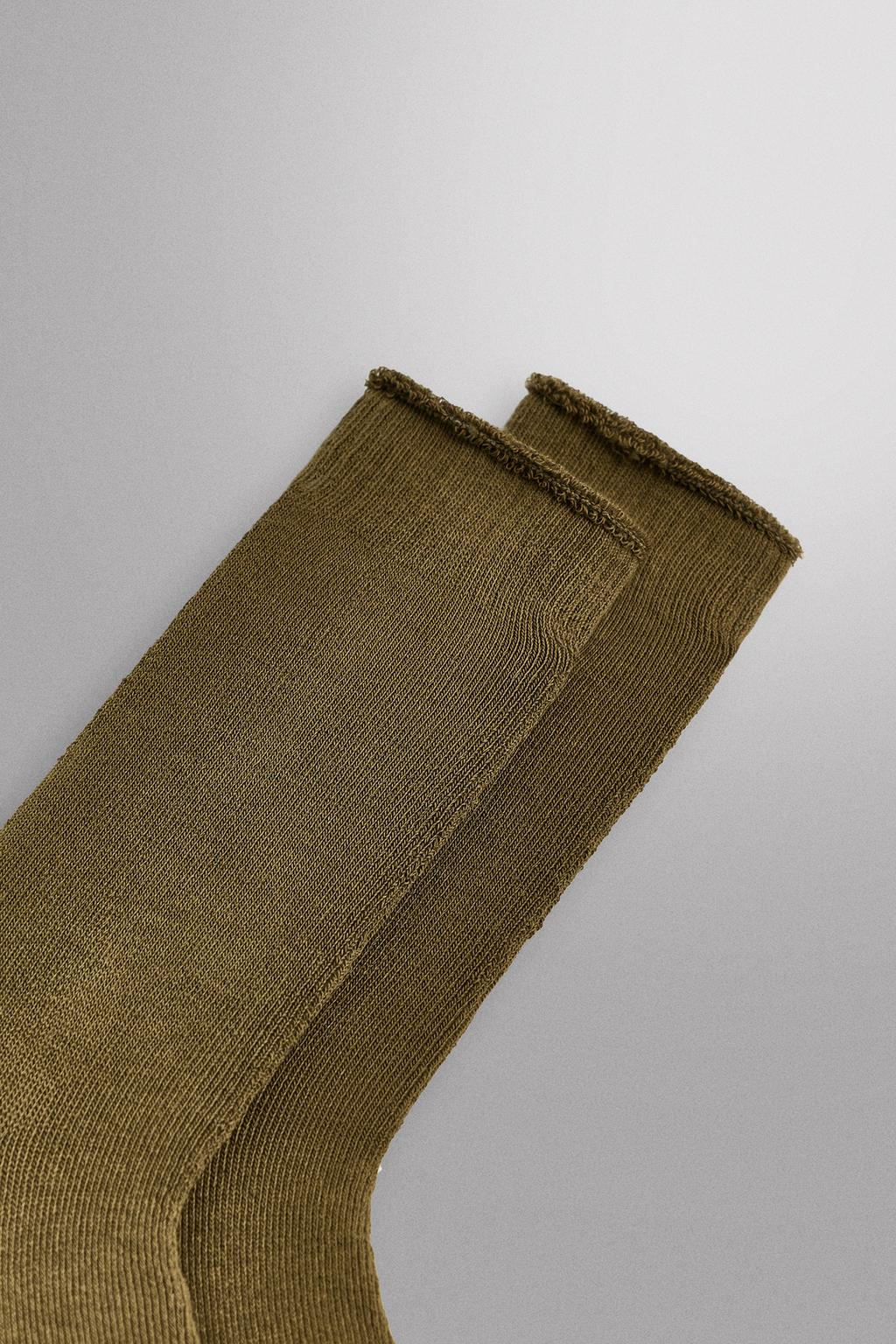 НОСКИ ИЗ СМЕСОВОГО ХЛОПКА С МАХРОВОЙ ПОДКЛАДКОЙ